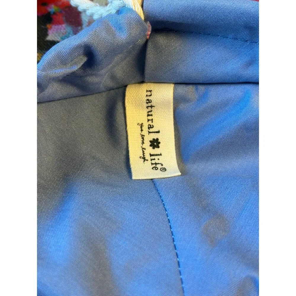 Natural Life Floral Bucket Hat Boho Wide Brim Sun Hat Pink Multicolor - Picture 5 of 5